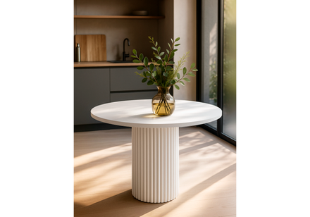 Стол деревянный Woodville Барел 90 белый, белый, ножки белые