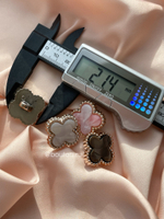 Пуговицы перламутр цветок белый (сероватый) 21,5 мм