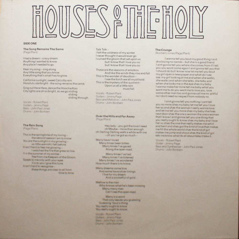 Led Zeppelin / Houses Of The Holy (LP)