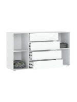 Комод для одежды Браш Вайт 3 ящика, 160х45х90 см