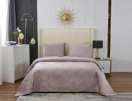 Покрывало 240х260 и 2 наволочки 50x70 Sofi De MarkO Жизель сиреневое