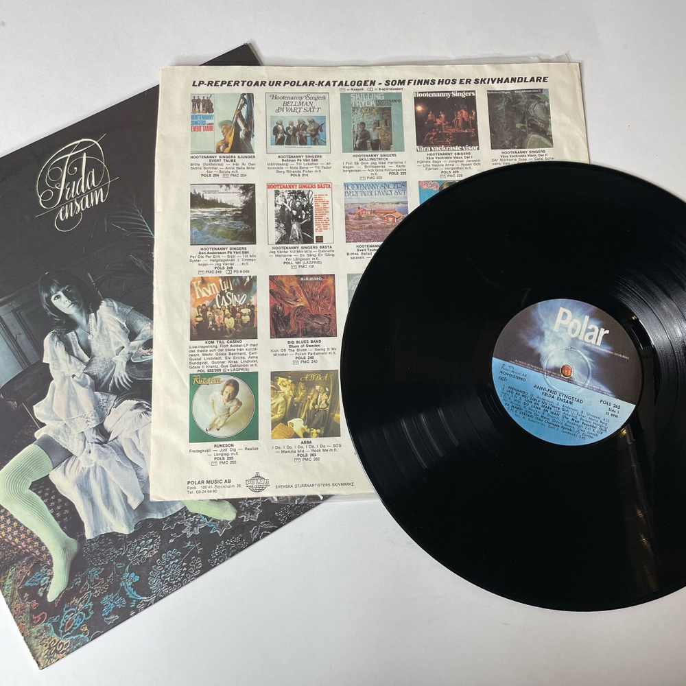 Винтажная виниловая пластинка LP Anni Frid Lyngstad Frida Ensam (From ABBA) (Швеция 1975)