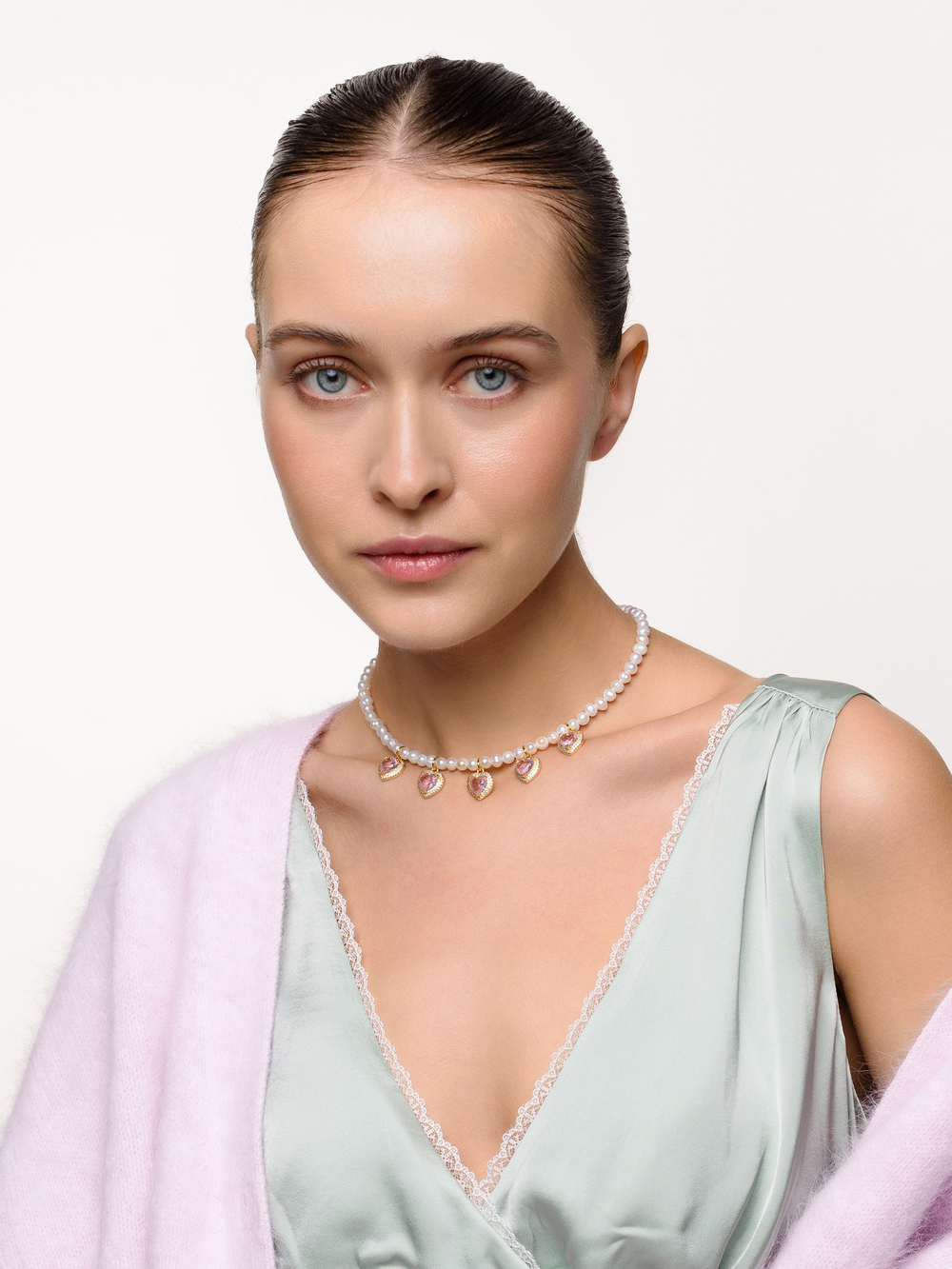 Колье "Pearl Love Rose" Gold