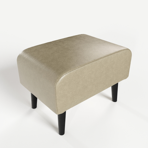 Пуф на высоких ножках Фантазёр из бежевой эко-кожи в офис, дом, салон красоты, прихожая, гостиная, на кухню, в кафе, в зону ожидания, в коридор, к туалетному столику. Банкетка, подставка.