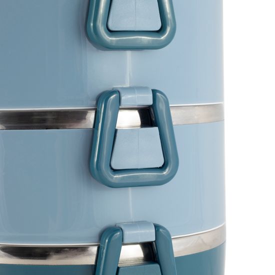 Ланч бокс тройной 2400 мл. Kamille KM-2137 пластик, нержавеющая сталь