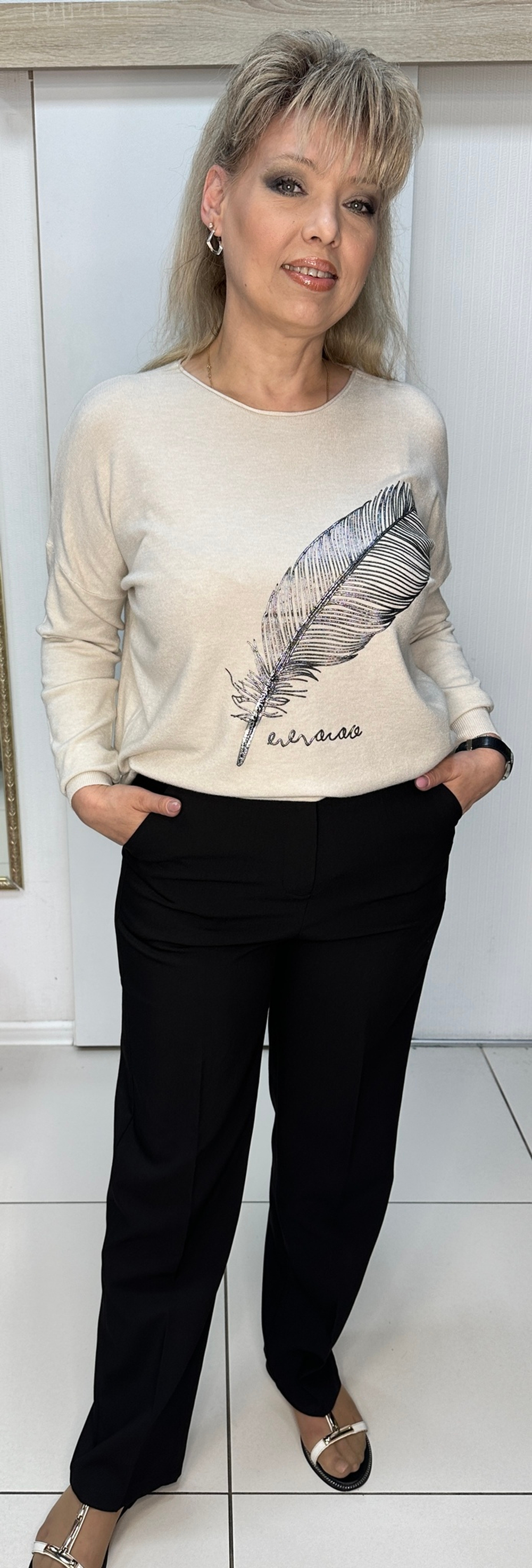 Черные классические прямые брюки