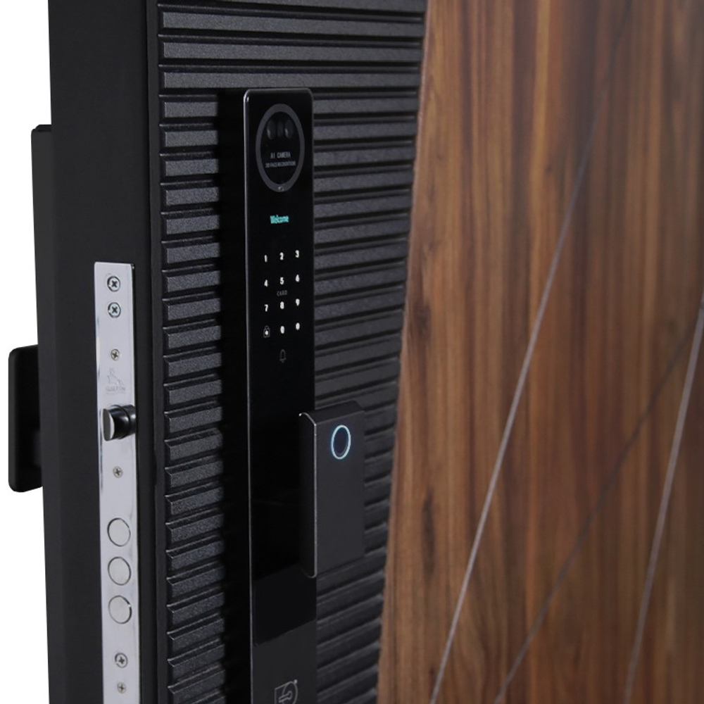 Стальная дверь "Берилл" (биометрический замок Y12). Заказная модель.