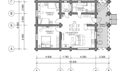 Проект Дома 98 кв. м из бруса Д-42