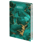 Ежедневник датированный 2025 145х215 мм А5 STAFF ламинированная обложка "Green Marble" (4 штуки в упаковке)