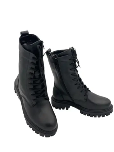 Ботинки с высоким берцем из натуральной кожи