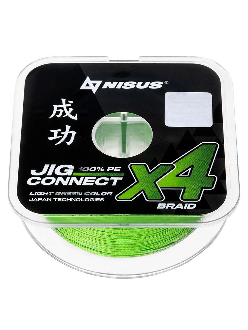 Шнур плетеный для рыбалки NISUS JIG CONNECT X4 PE Light Green 150m #0.4, 0.10mm 3.6кг/7.9LB (T-N-JC-X4-0.10-150-LG)