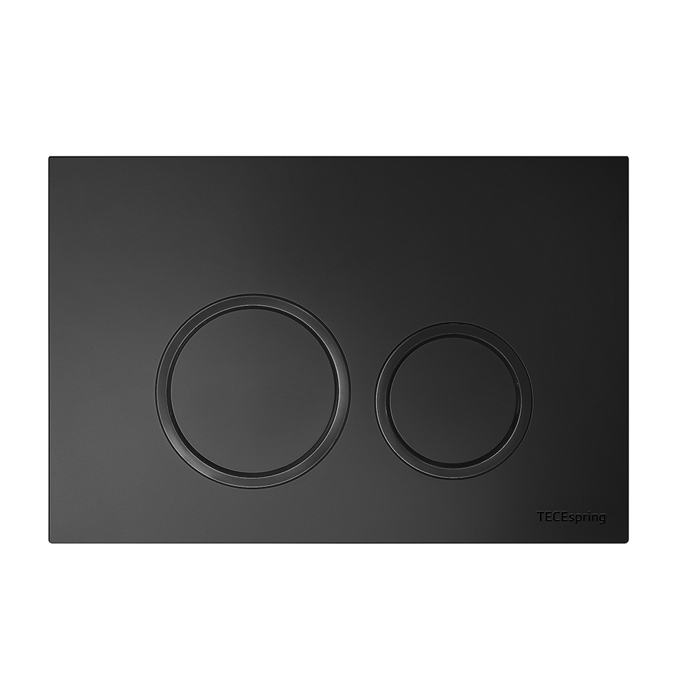 Комплект для подвесного унитаза TECEspring, панель смыва TECEspring R, черная матовая (S955104)