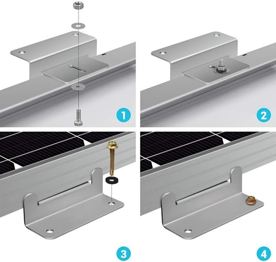 Z-образный крепеж Yashel для четырех солнечных панелей, фото №880895816