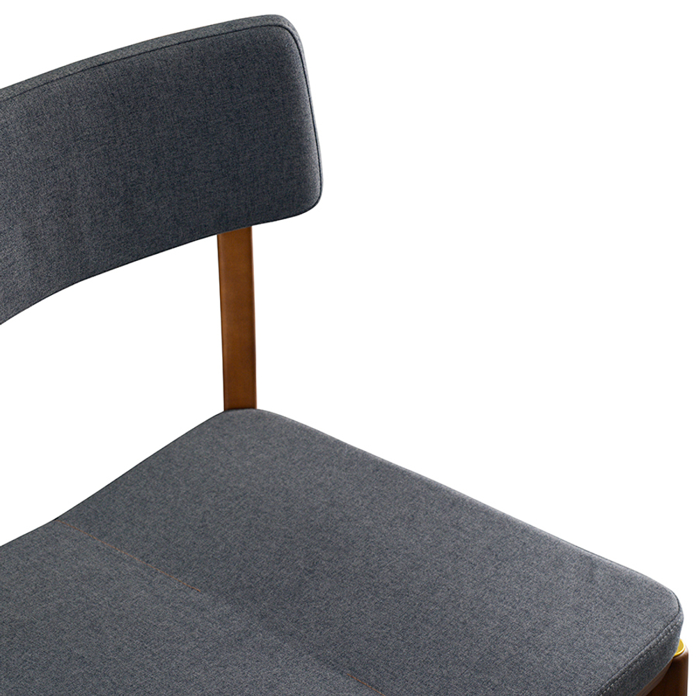 Стул aska, рогожка, орех/темно-серый