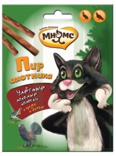 Мнямс пир охотника лакомые палочки для кошек (дичь, гусь) 3 шт Мнямс пир охотника лакомые палочки для кошек (дичь, гусь) 3 шт