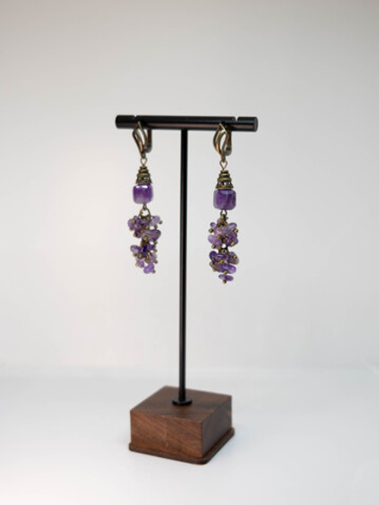 Серьги из аметиста