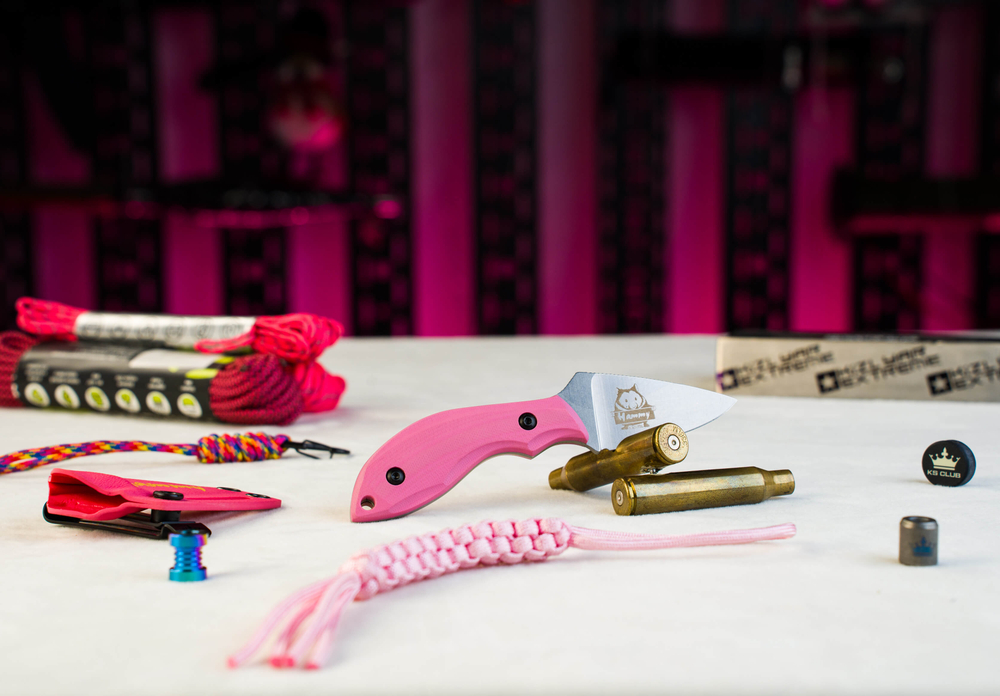 Туристический нож Hammy Niolox StoneWash G10 Pink Kydex