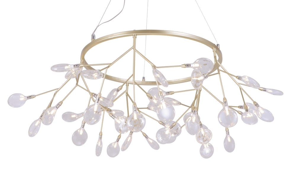 Светильник подвесной Crystal Lux EVITA SP45 D GOLD/TRANSPARENT