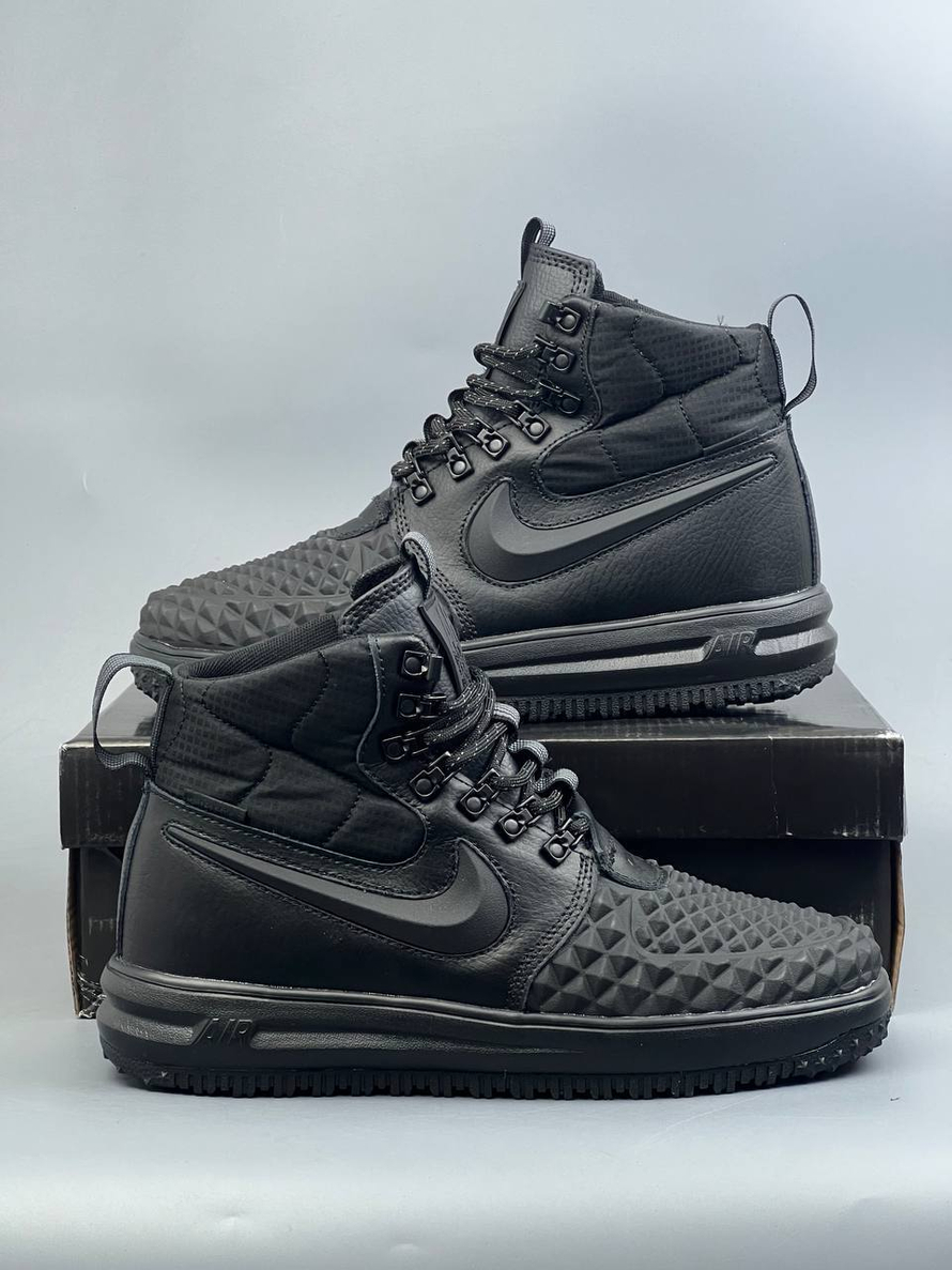 Кроссовки Nike AF1 на меху #358 (черн.)