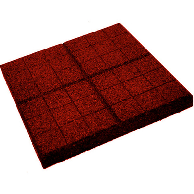 Резиновая плитка «Сетка» 350х350x30 мм Красная