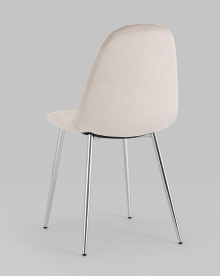 Стул Валенсия SN велюр бежевый хромированные ножки