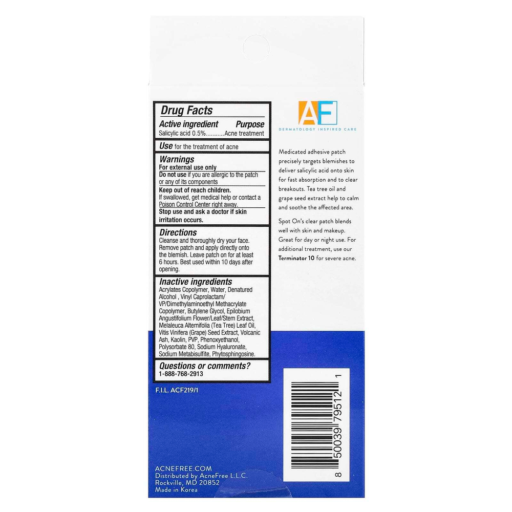 ACNE FREE, Салициловая кислота в виде пятен, 36 шт.