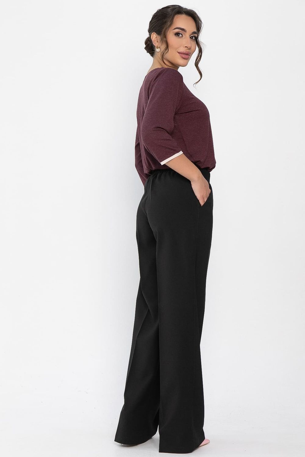 Брюки на резинке Лавриона (черные) Б14262-18М LT Collection