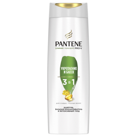 Шампунь Pantene Pro-V 3в1 Укрепление и блеск 360 мл