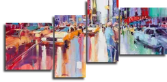 Модульная картина "Мегаполис красками"