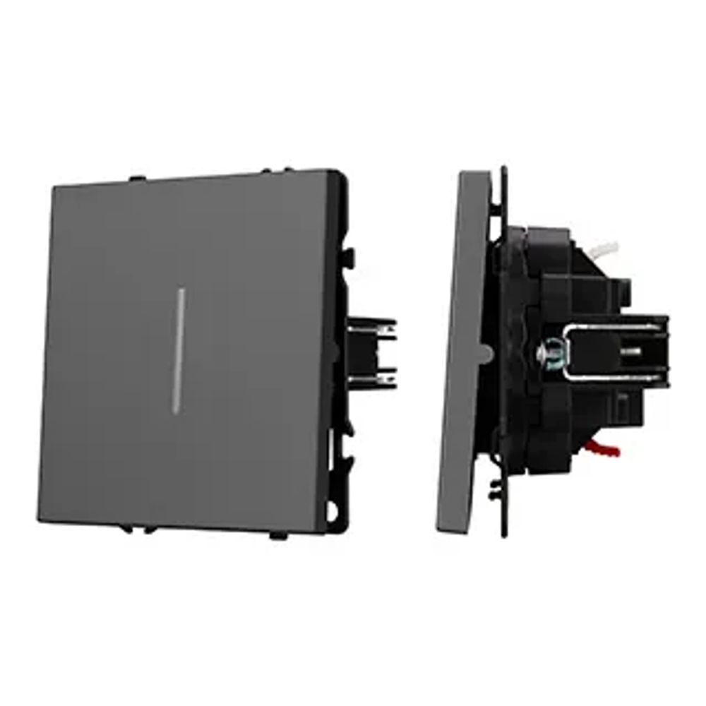 Механизм звонкового выключателя LED SWT-NOBE-MKR1-SFPL-L-GR (230V, 10A) (Arlight, Серый базальт) 061736