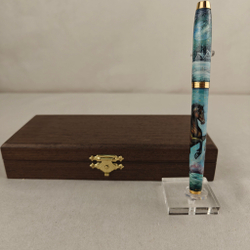 Ручка расписная Паркер "Зимний пейзаж с конем" в футляре