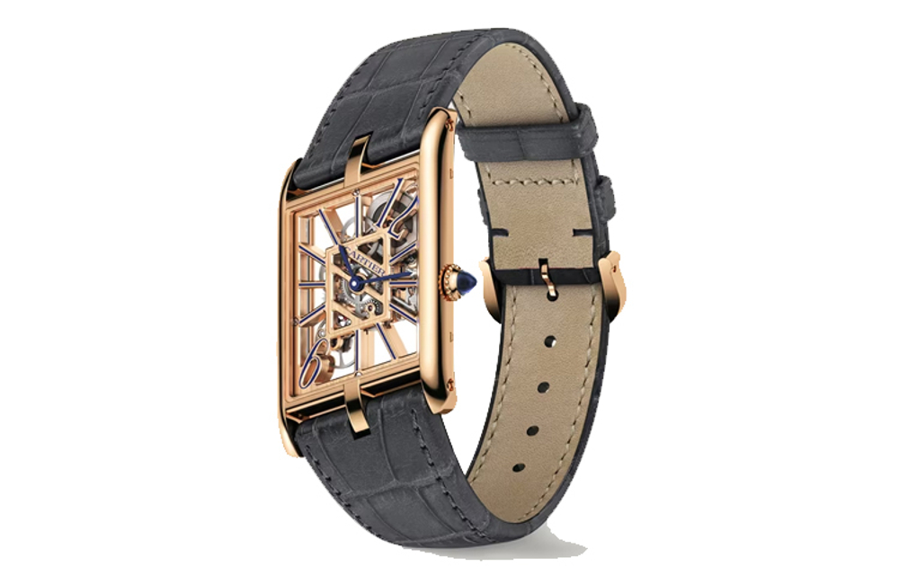 CARTIER Automatic Mechanical Movement 30m Water Resistance Men"s Watches Watch 47.17*26.2mm Skeleton Dial