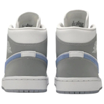 Кроссовки Jordan Air Jordan 1 Mid "Wolf Grey" Dior (Женская размерная сетка)