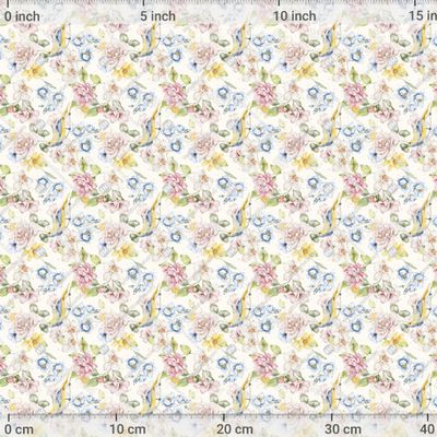 Цветы и птицы на молочном фоне by E.KK8 909 DPI
