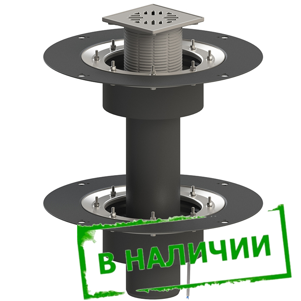 ТП-10.У.100/4-Э Воронка для эксплуатируемой кровли Dn110 с обогревом