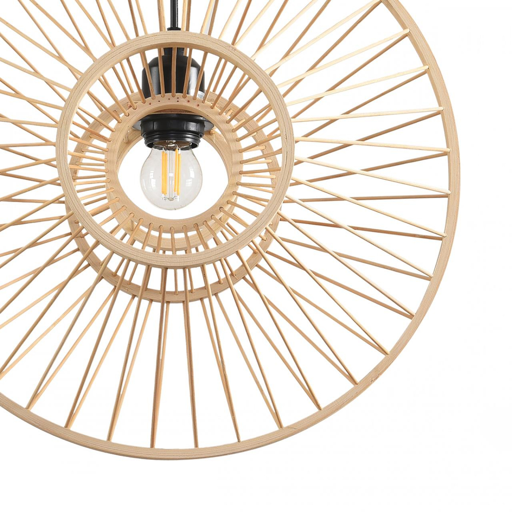 8383/1 ECO LN26 324 черный/бежевый, металл/бамбук Подвес E27 40W 220V CHAKRA