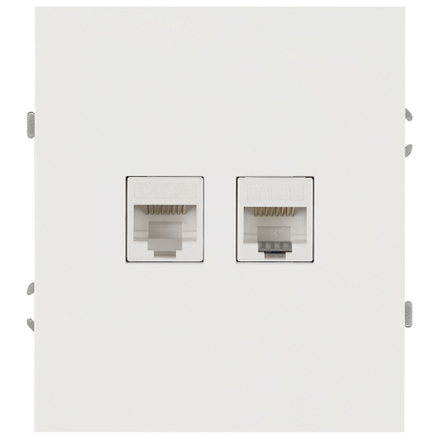 Розетка ЭРА Arktik 16-3108-01 информационная двойная 2XRJ45 белый