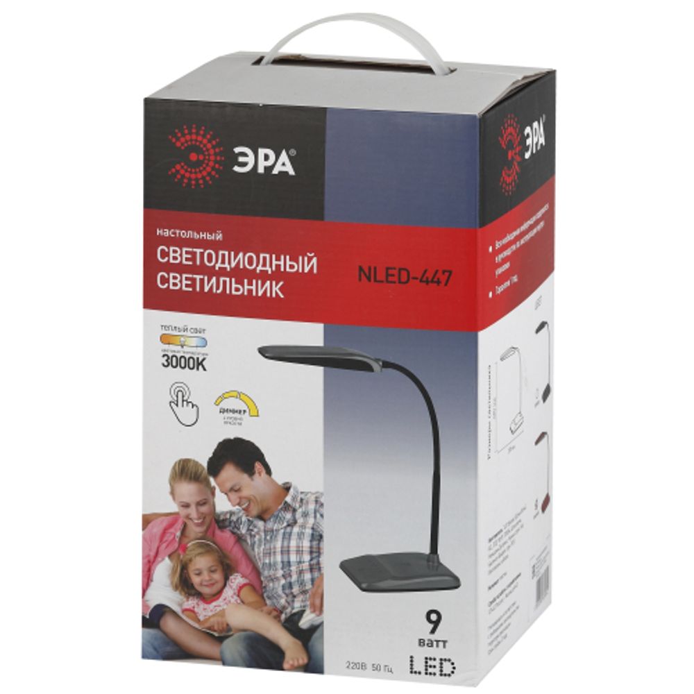 Настольный светильник ЭРА NLED-447-9W-R светодиодный красный