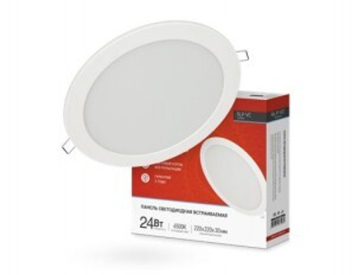 ASD/inHome св-к встр. св/д даунлайт RLP-VC 24W(1920lm) 6500K 6K d=220(178) круг белый IP40 4980