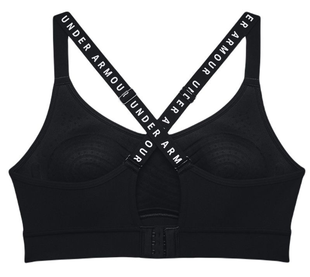 ТОП теннисный Under Armour Women's UA Infinity Mid Covered Sports Bra - black/white
