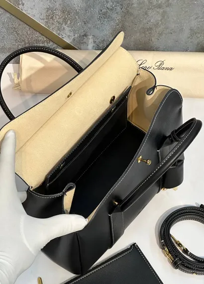 Сумка Loro Piana Loom L25 из гладкой кожи