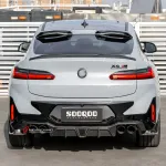 Карбоновый диффузор заднего бампера со стоп-сигналом для BMW X4M F98 Рестайлинг 2022+ БМВ