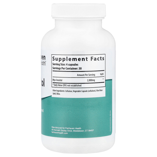 Fairhaven Health, мио-инозитол, 120 капсул (500 мг в 1 капсуле)