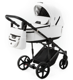 Детская коляска Adamex Zico Deluxe New 3 в 1 ZN-SA01 (БЕЛАЯ КОЖА)
