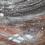 Картина "Кружево водных кругов" 50х60: Ручная уникальная эксклюзивная картина в единственном экземпляре