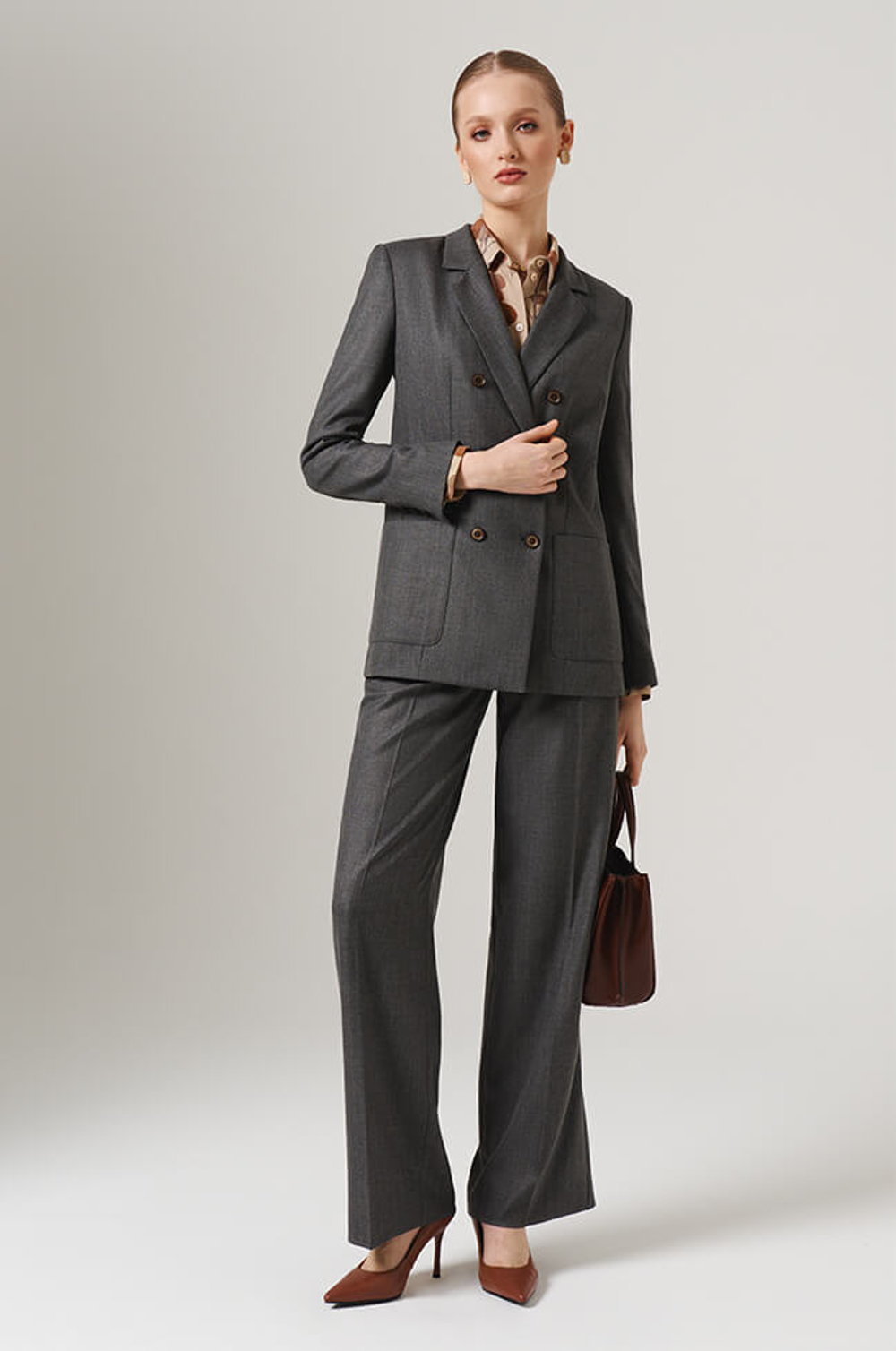 1896 Жакет женский (темно-серый полоска)