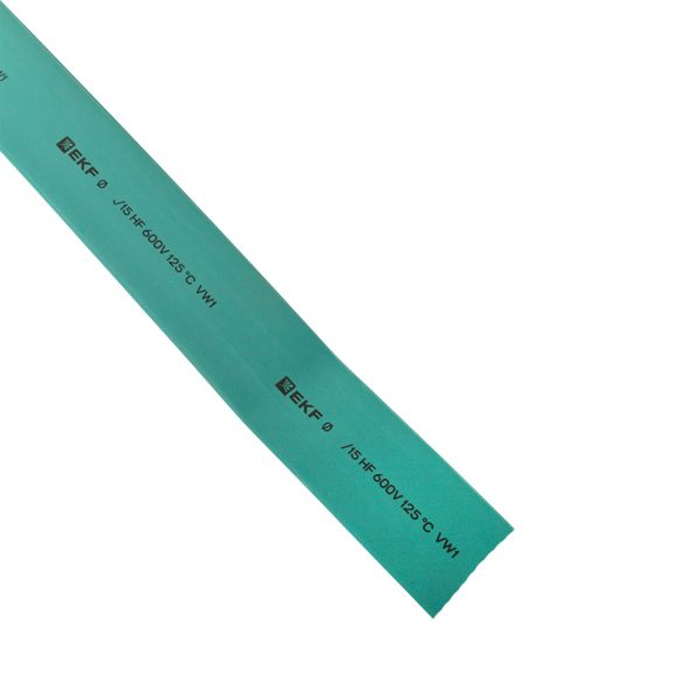 Термоусаживаемая трубка ТУТ нг 40/20 зелёная рулон EKF PROxima (50.00 шт.)