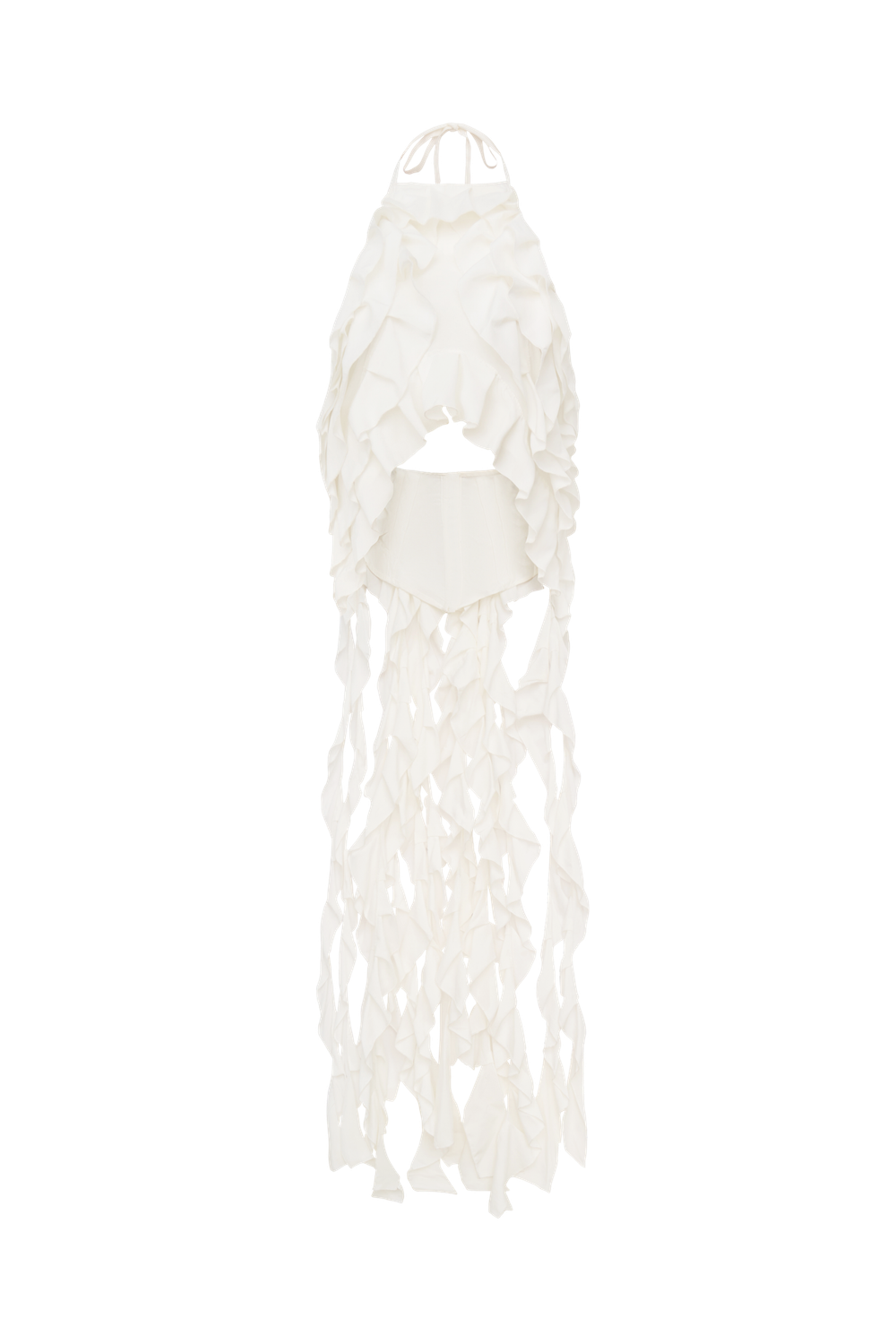 Топ с рюшами (Мечтатели), белый