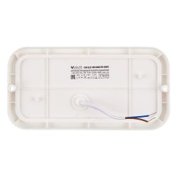 ULW-Q228 18W-4000K IP65 WHITE Светильник светодиодный влагозащищенный. Прямоугольник. Белый свет 4000K. 195×95×35мм. Корпус белый. ТМ Volpe