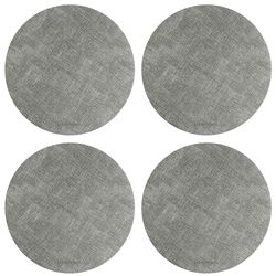 Набор из 4-х сервировочных салфеток Leanera, Ø35 см, серые
